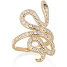 Description: Ileana Makri Snake 18-karat rose gold diamond ring